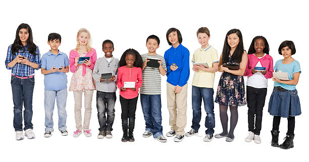 Child presenting tech project