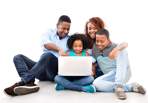 Child programming on laptop